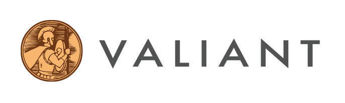 Valiant custom label and stickers logo